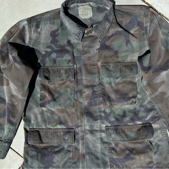 Overyed Camo Y2K Ripstop Military Cargo Shirt Jacket - Picture 7 of 11
